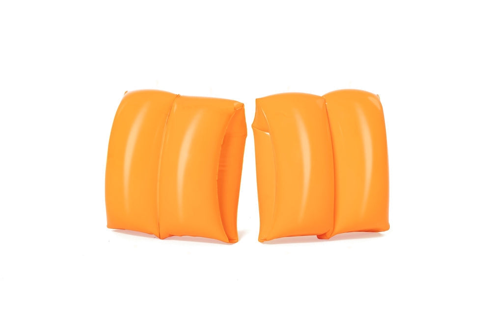 Uppblåsbara simarmband barn 20x20 cm vinyl, orange fjäril, 2 luftkammare