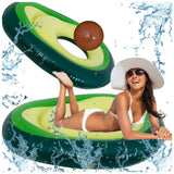 Uppblåsbar badmadrass flotte avokado 150x115 cm PVC max 90 kg