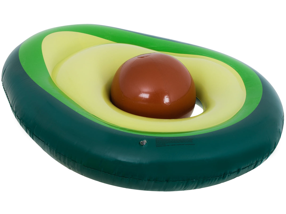 Uppblåsbar badmadrass flotte avokado 150x115 cm PVC max 90 kg
