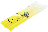 Uppblåsbar badmadrass med kudde citron 183x69 cm PVC max 100 kg