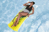 Uppblåsbar badmadrass med kudde citron 183x69 cm PVC max 100 kg
