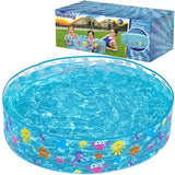 Uppblåsbar barnpool 122x122x25 cm 277 L PVC med reparationslapp