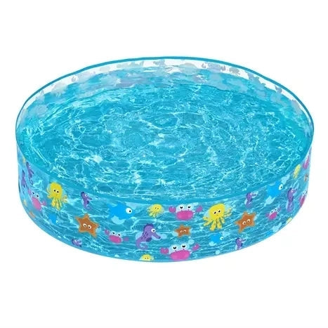 Uppblåsbar barnpool 122x122x25 cm 277 L PVC med reparationslapp