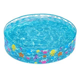 Uppblåsbar barnpool 122x122x25 cm 277 L PVC med reparationslapp