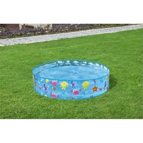 Uppblåsbar barnpool 122x122x25 cm 277 L PVC med reparationslapp