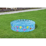 Uppblåsbar barnpool 122x122x25 cm 277 L PVC med reparationslapp