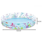 Uppblåsbar barnpool rund 188x33 cm 480 l PVC flerfärgad 3+