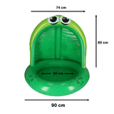 Uppblåsbar barnpool zebra med solskyddstak 95 cm PVC 3+ år