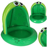 Uppblåsbar barnpool zebra med solskyddstak 95 cm PVC 3+ år