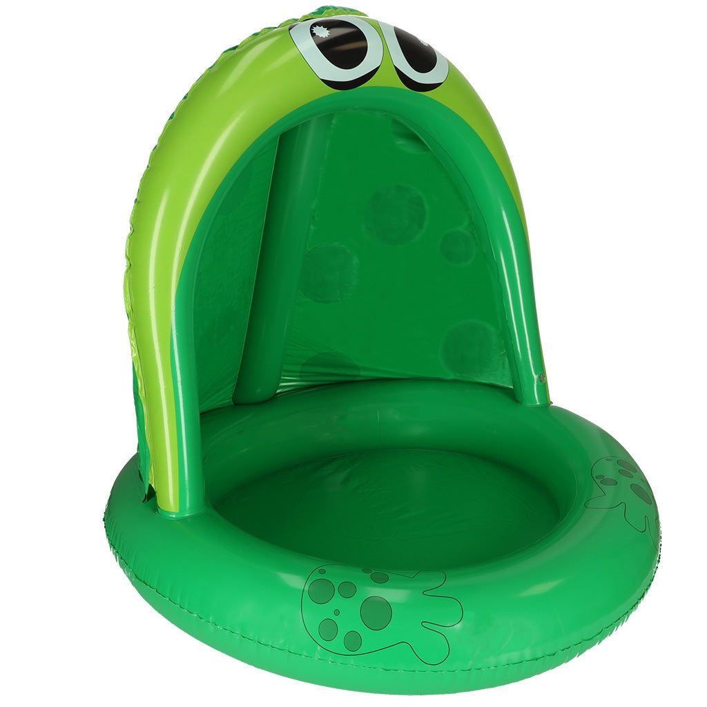 Uppblåsbar barnpool zebra med solskyddstak 95 cm PVC 3+ år