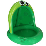 Uppblåsbar barnpool zebra med solskyddstak 95 cm PVC 3+ år