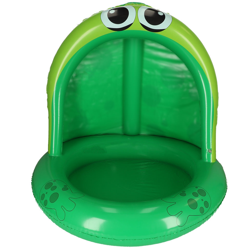 Uppblåsbar barnpool zebra med solskyddstak 95 cm PVC 3+ år