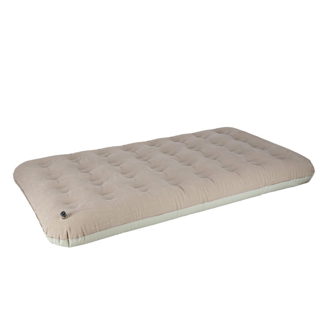 Uppblåsbar barnsäng 140x90 cm med pump, grå med stjärnor