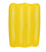 Uppblåsbar campingkudde i vinyl gul 38x25x5 cm utan pump