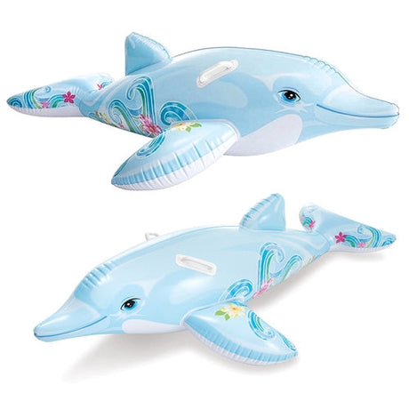 Uppblåsbar delfinmadrass i PVC 175x66 cm, 3+ år, max 40 kg