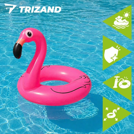 Uppblåsbar flamingo simring 102 cm PVC max 150 kg CE/EN71 3+