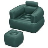 Uppblåsbar fåtölj PVC 107x99x80 cm för inomhus- och utomhusbruk