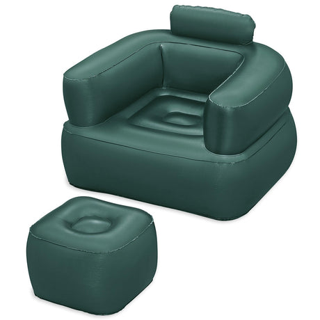 Uppblåsbar fåtölj PVC 107x99x80 cm för inomhus- och utomhusbruk