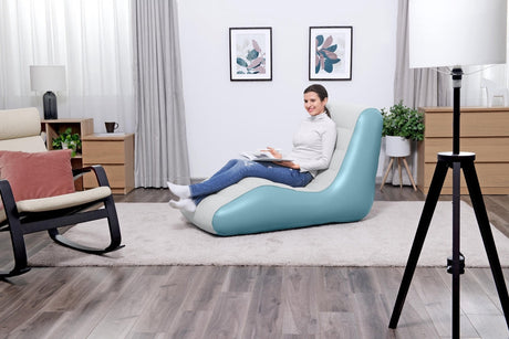Uppblåsbar fåtölj PVC 133x79x88 cm för inomhus- och utomhusbruk