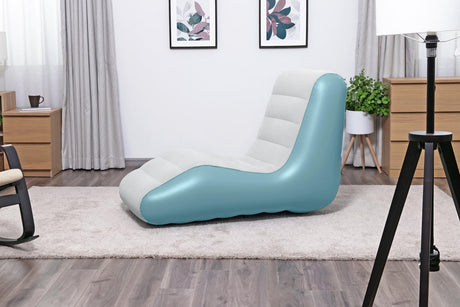 Uppblåsbar fåtölj PVC 133x79x88 cm för inomhus- och utomhusbruk
