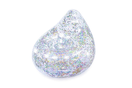 Uppblåsbar fåtölj glittrig 72x72x64 cm för barn, max 70 kg