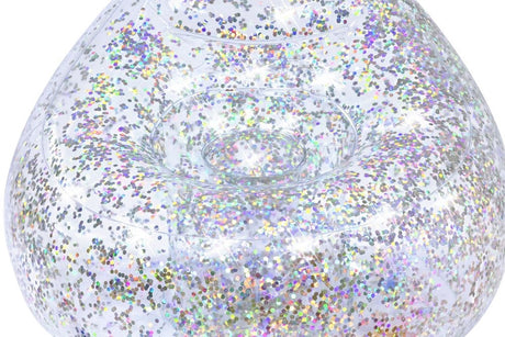 Uppblåsbar fåtölj glittrig 72x72x64 cm för barn, max 70 kg
