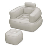 Uppblåsbar fåtölj i PVC 107x99x80 cm för inomhus och utomhus