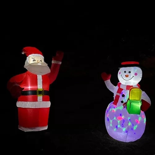 Uppblåsbar jultomte 180 cm med LED och pump IP44 utomhus