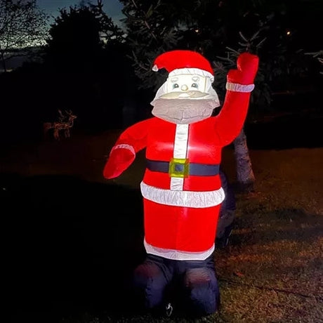 Uppblåsbar jultomte 180 cm med LED och pump IP44 utomhus