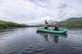 Uppblåsbar kajak 2-person 330x86 cm 200 kg med paddlar pump väska