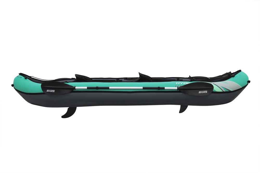 Uppblåsbar kajak 2-person 330x86 cm 200 kg med paddlar pump väska