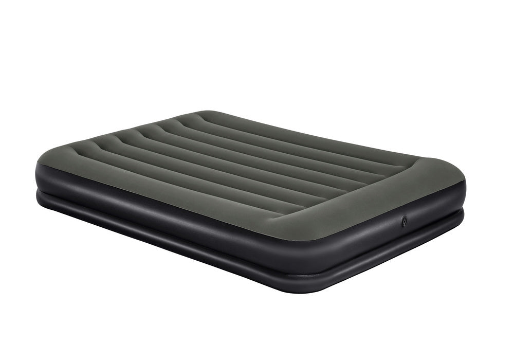 Uppblåsbar luftmadrass 203x152x36 cm med inbyggd kudde, max 300 kg