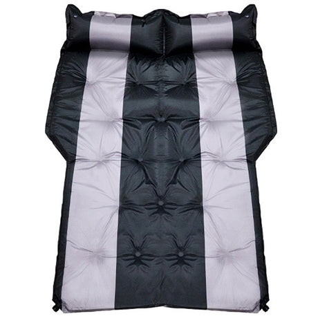 Uppblåsbar luftmadrass för bil 184x131 cm grå med pump och väska
