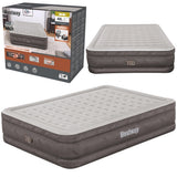 Uppblåsbar madrass queen 203x152x46 cm med elpump 220-240 V