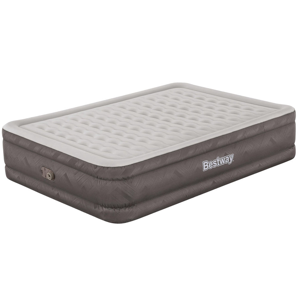 Uppblåsbar madrass queen 203x152x46 cm med elpump 220-240 V