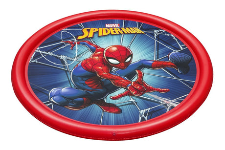 Uppblåsbar paddelpoolmatta med fontän 165 cm Spider-Man, slanganslutning