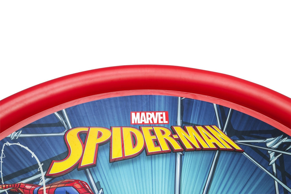 Uppblåsbar paddelpoolmatta med fontän 165 cm Spider-Man, slanganslutning