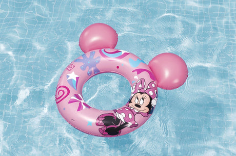 Uppblåsbar simring Minnie Mouse med öron 74x76 cm för barn 3-6 år
