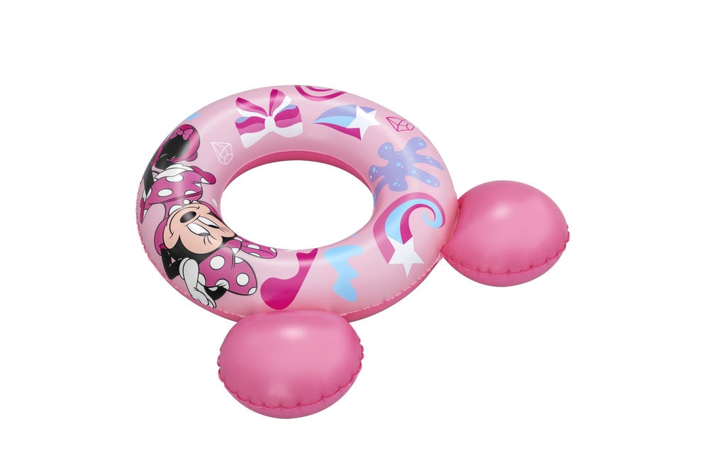 Uppblåsbar simring Minnie Mouse med öron 74x76 cm för barn 3-6 år