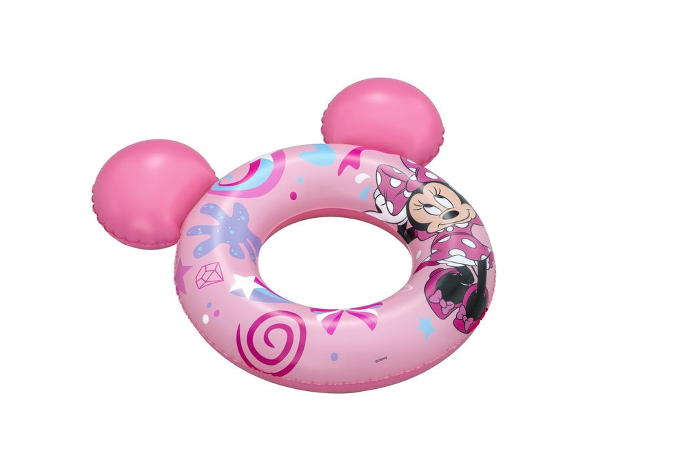 Uppblåsbar simring Minnie Mouse med öron 74x76 cm för barn 3-6 år