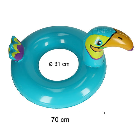 Uppblåsbar simring toucan 70 cm för barn 6+ max 40 kg
