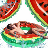 Uppblåsbar simring vattenmelon 80 cm PVC max 60 kg