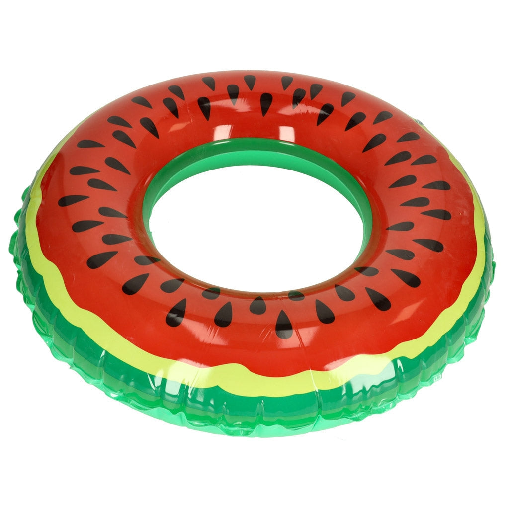 Uppblåsbar simring vattenmelon 80 cm PVC max 60 kg