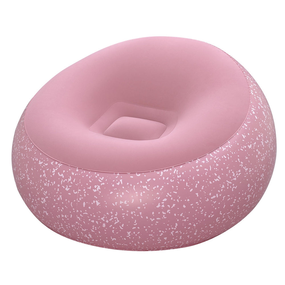 Uppblåsbar stol rosa PVC 112x112x66 cm max 100 kg modell 75155