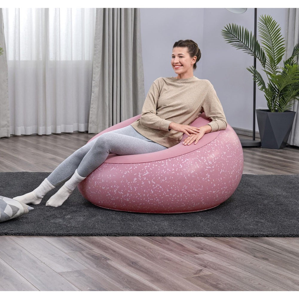 Uppblåsbar stol rosa PVC 112x112x66 cm max 100 kg modell 75155