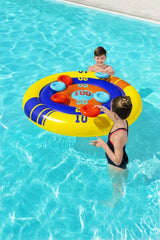 Uppblåsbart poolspelet Arcade Shield 140 cm med frisbees, från 3 år