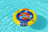 Uppblåsbart poolspelet Arcade Shield 140 cm med frisbees, från 3 år