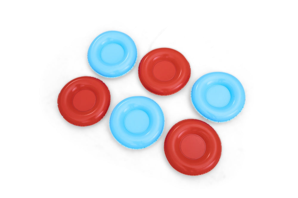 Uppblåsbart poolspelet Arcade Shield 140 cm med frisbees, från 3 år