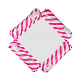 Uppblåsbar vattenhammock 2-i-1 badmadrass rosa/vit 100x100 cm