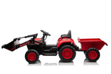 Uppladdningsbar eltraktor för barn med skopa BW-X002A röd